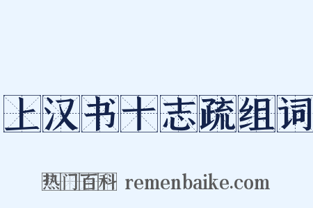 上汉书十志疏组词是什么意思的图片